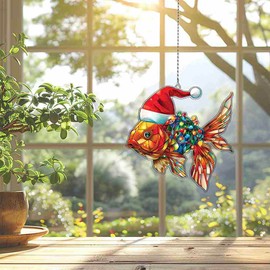 Fish Ornament, Fish Decor Christmas Tree, Fish Lovers Gift, Acrylic Fish Ornament Christmas Decorations