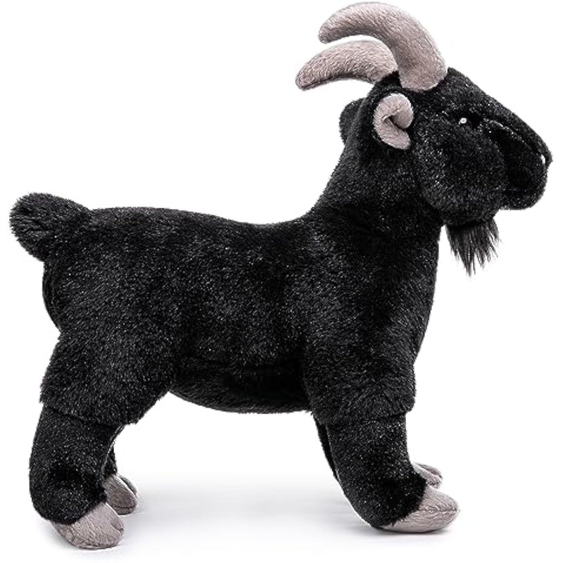 BABY FRANKIEZHOU Black Goat Plush Toy, Goat Stuffed Animal
