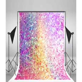 AOFOTO 4x6ft Party Sequins Backdrop Colored Glitter Dots Photography Background Sweet Sparkles Spangly Paillette Holiday Decoration Banner Kid Girl Baby Portrait Photo Studio Props Vinyl Wallpaper