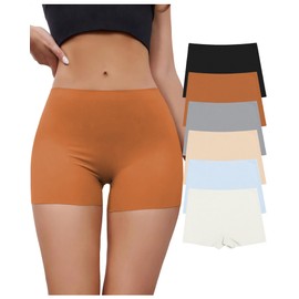 LALESTE Seamless Boyshorts Panties for Women No Show Boxer Shorts Briefs Panties Soft Stretch Ladies Boy Shorts 6 Pack