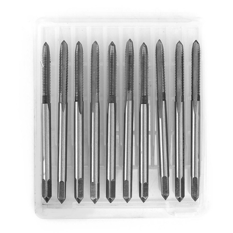 10pcs Metric Screw Thread Machine Tap HSS Straight Flute Tapping