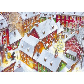Christmas Wooden Jigsaw Puzzle for Adults - Up on The Rooftops - 513 Unique Wooden Pieces - Made in The USA by Nautilus Puzzles