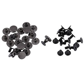Hilitand 20 Sets DIY Latón Cabeza Plana Correa Correa Remaches + Tornillo para Equipaje de Cuero Craft 5mm 8mm Remaches Correa Manija Bolsa Accesorios(5mm)
