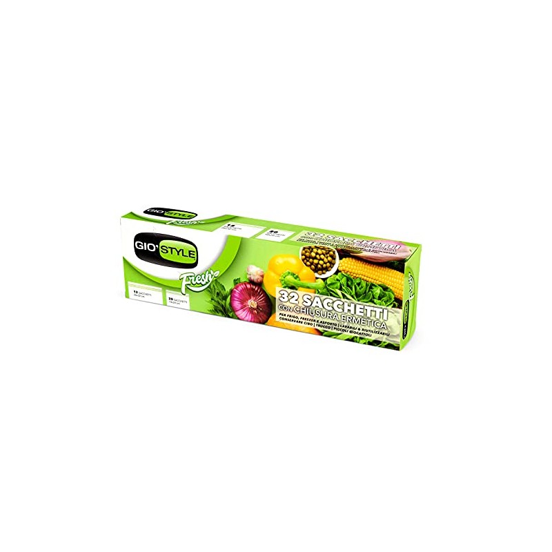 Giostyle Sacchetti Ermetici per alimeneti, 12+20 pezzi, 26x32 e 18x24