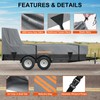 6 x 10 All-Weather Protection Utility Trailer Cover, Light Gray