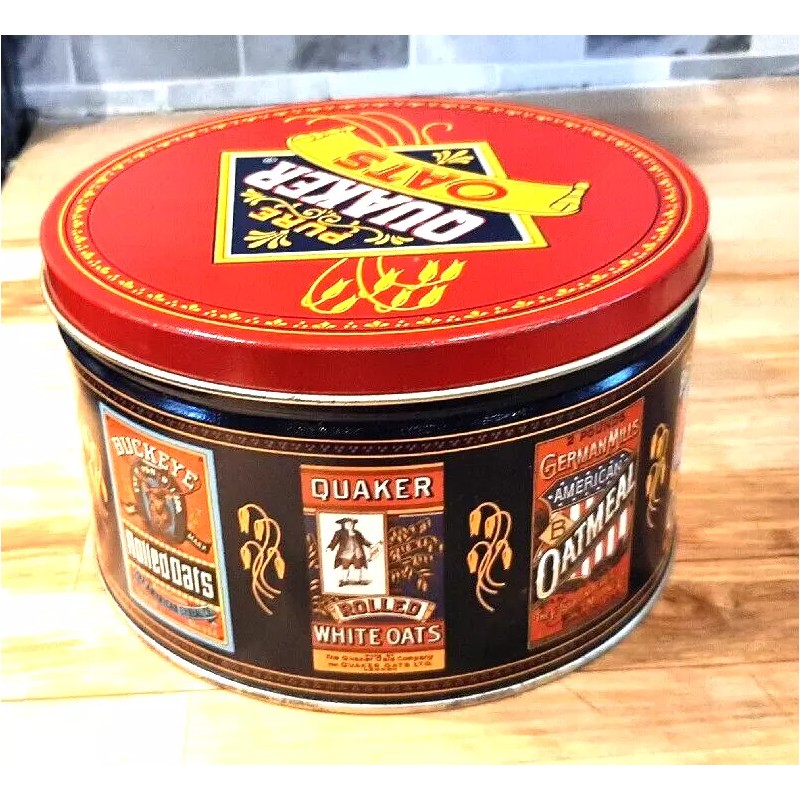 Quaker Oats Collector’s Tin 1982 Limited Edition W/Recipes Vintage New