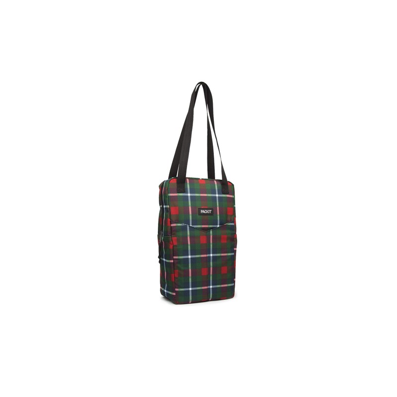 PackIt Freezable Double Wine Bag, Holiday Flannel