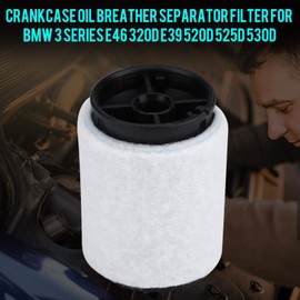 Yosoo Crankcase Oil Vent Filter with Rubber Gaskets 11127793164 for E46 E39 E40 E60 E61 E90 E91 E92 E93 Black Plastic Plain Auto Oil Filter