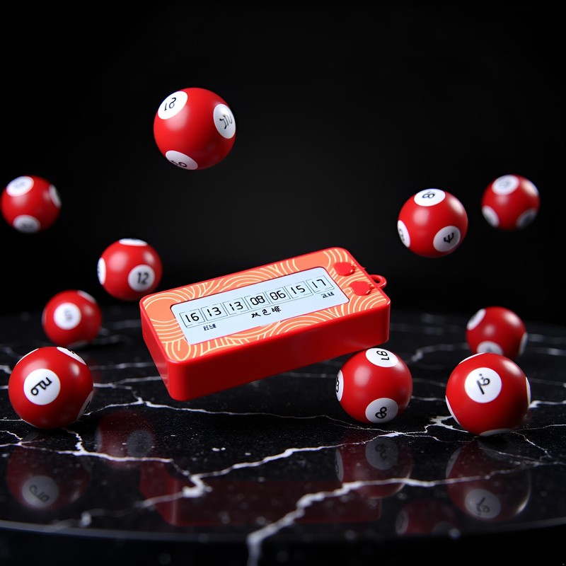 Calsgkspray Red Fortune Lottery Machine Electronic Number Selector Portable Random