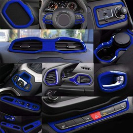 idain 31PCS/ Set Interior Trim Kit Car Interior Accessories Decoration Trim Kit for Jeep Renegade 2015-2018 (Dark Blue)