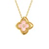 HEVOCY Gold Four Leaf Clover Necklace for Women, Adjustable Chain