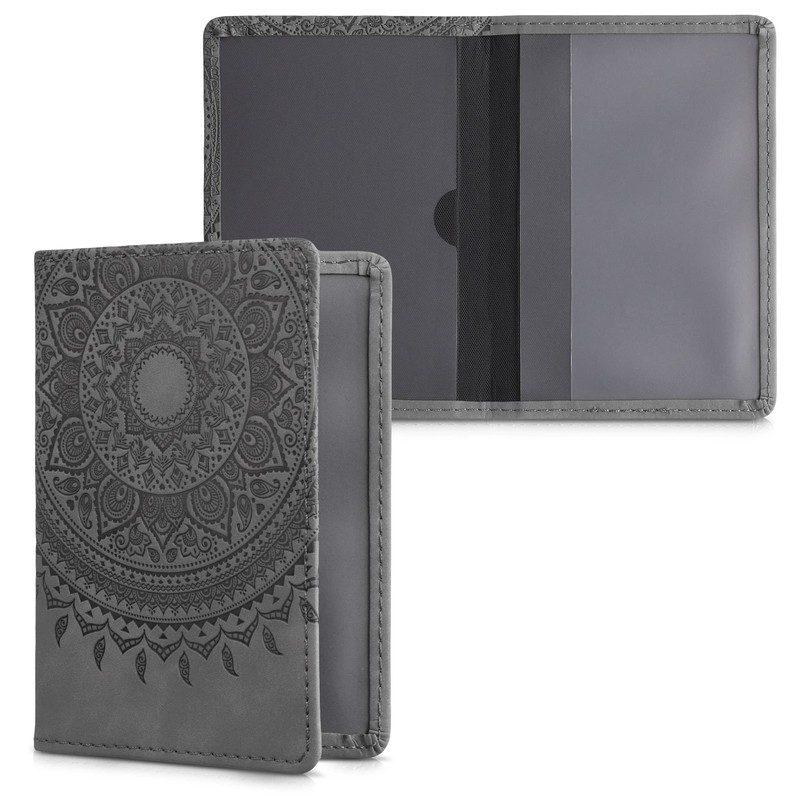 kwmobile Vehicle Registration Certificate Case with Card Slots, Faux Leather