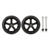 2pcs Replacement Wheel Professional Black Safe PU Front Wheel Accessory