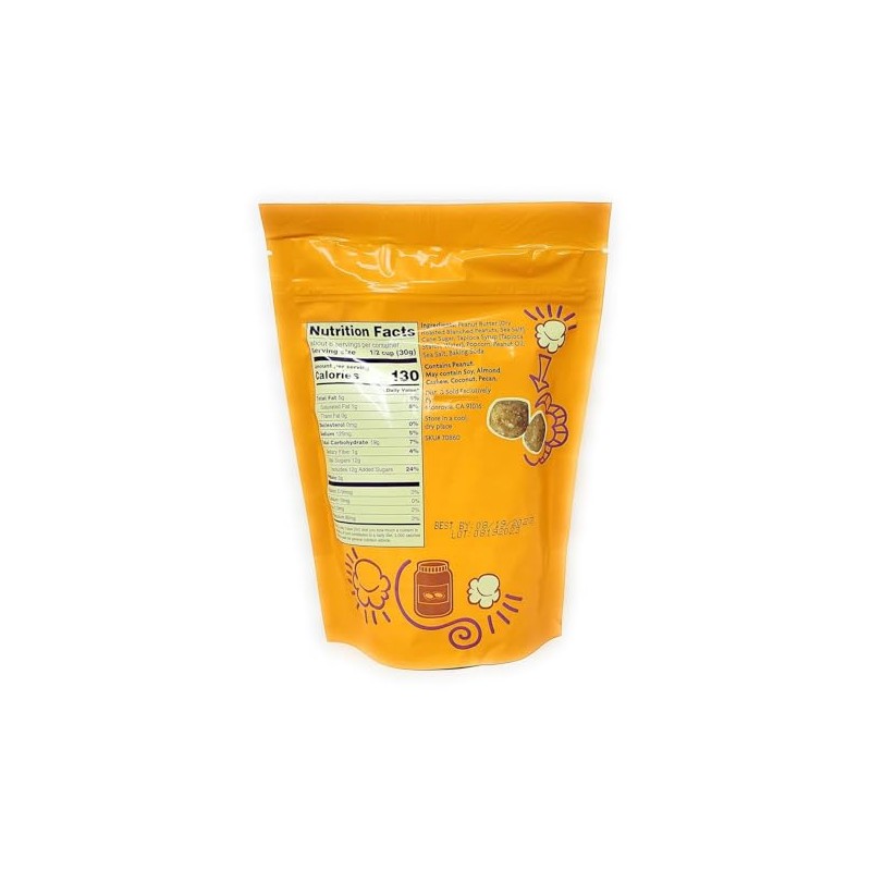 Peanut Butter Caramel Coated Popcorn Net Wt. 6 Oz (170g)