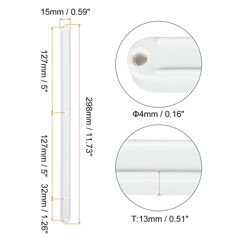 sourcing map Drawer Slides, 1Set 300mm - Plastic Drawer Rails