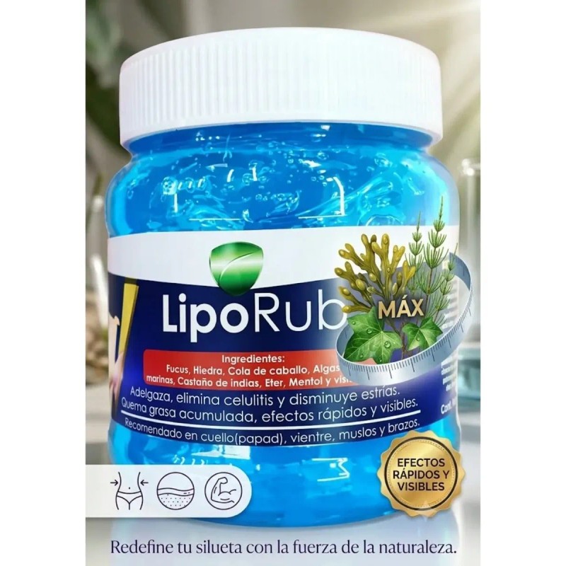 Gel Reductor Liporub Max Quema Grasa Y Anticelulitis