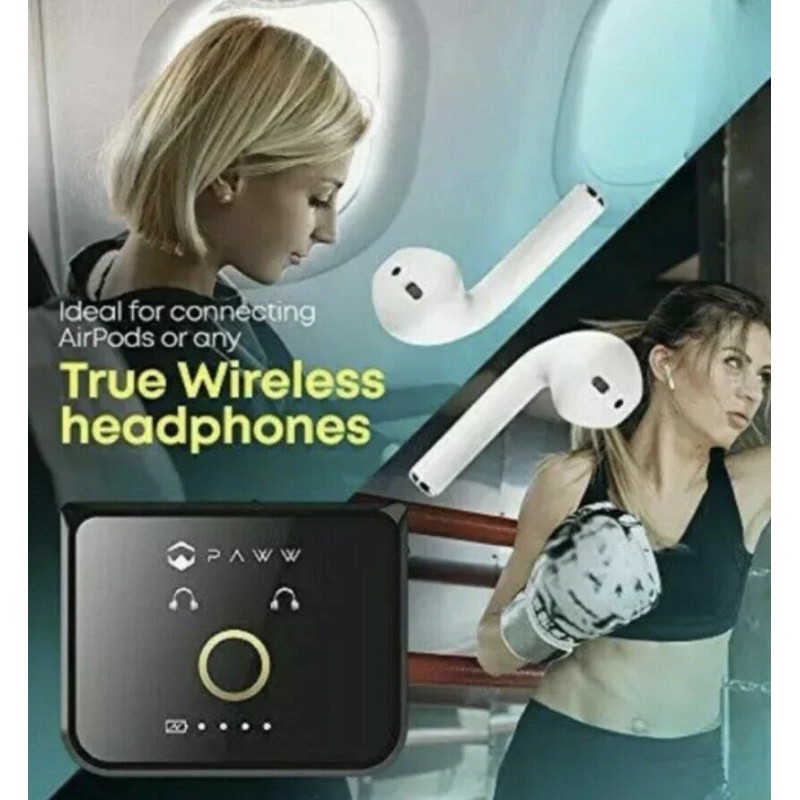 Paww WaveCast Portable Bluetooth 5.0 Audio Transmitter - Fast Charging