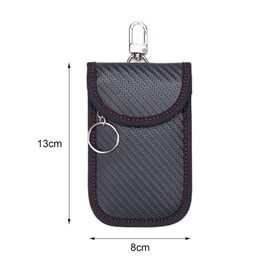 Faraday Pouch for Car Keys, 2 PCS Auto Key Fob Protector Anti-Theft Pouch Cars RFID Signal Blocking Holder for Protect Car Keys (Black)