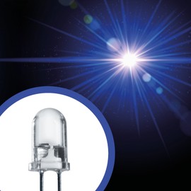 Lumetheus LEDs 5 mm Colour Blue Extra Super Bright 20.000 mcd 50 Pieces 2-3 Volts 2 Pin Light Emitting LED Diode