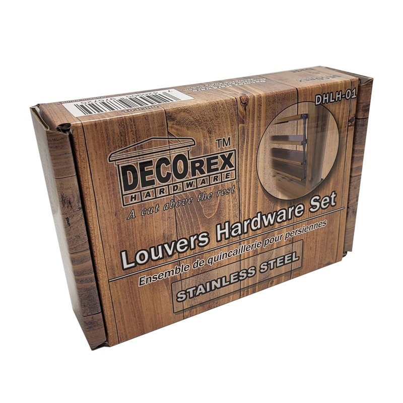 Decorex Hardware Heavy Duty Stainless Steel Louvers Hardware Kit -