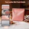 Pequeña bolsa de maquillaje para bolso, negro+blanco+rosa+púrpura+caqui+verde