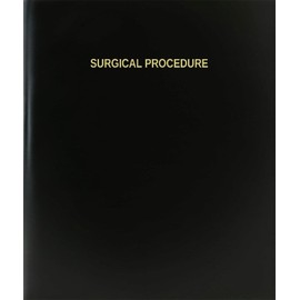 BookFactory Surgical Procedure Log Book Journal Logbook, Black Hardbound (XLog-120-7CS-A-L-Black(Surgical Procedure Log Book))