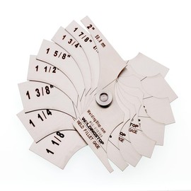Welding Fillet Gage 8 piece set 1-1/8-2 Inch Measure tool inspection Gauge