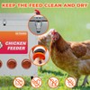 JASDEGO 6 Ports Automatic Chicken Feeder 85 Pounds Large Gravity
