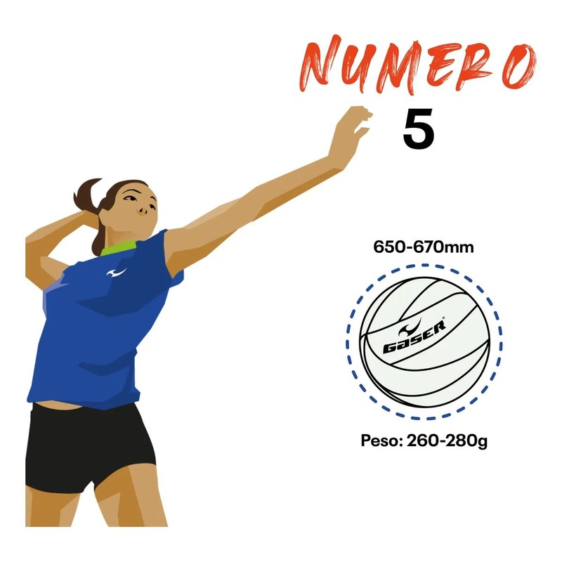 Balón Vóleibol Point No.5 Gaser Color Blanco