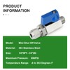 TAISHER 2PCS 304 Stainless Steel Compression Mini Ball Valve Shut