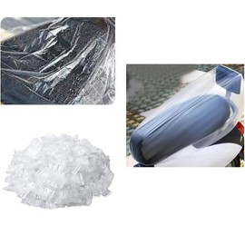 YehVeh 10 Pack Disposable Motorcycle Seat Rain Cover Waterproof Plastic Dust Cap Wrap Protector Pocket Compact Raincoat Raincover for Electric Bike Saddle Seats Motorbike Ebike Scooter
