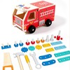 MagiDeal Kids Wooden Truck Tool Set, Pretend Play Tool Kit
