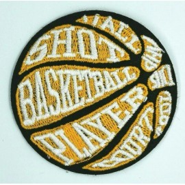 unbranded Yellow Basketball Applique Patch - Sports Badge (Iron on)  #1796