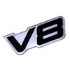 ERPART V8 Embossed Black on Silver Highly Polished Real Aluminum