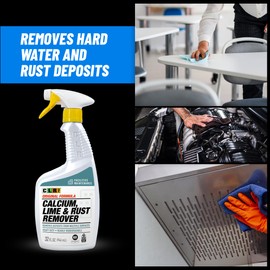 CLR PRO Calcium, Lime & Rust Remover, 32 oz. Spray Bottle, Pack of 2, Quickly Removes Calcium, Lime, Hard Water Deposits and Surface Rust Stains