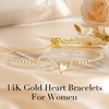 yongder Dainty 14K Gold Plated Infinity Heart Chain Adjustable Bracelet