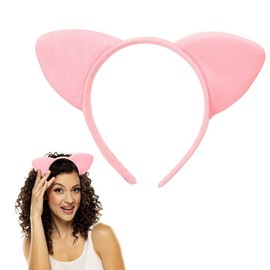 Cat Ears Headband, Cat Hair Bands, Hair Accessories, Cat Ears in Pink, Headband with Cat Ears, Cat Costume, for Girls and Women, Costume Parties Decoration, 1 Piece
