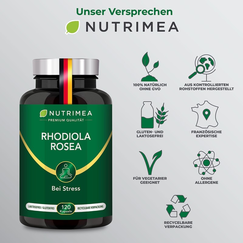Rhodiola Rosea Capsules Rose Root Extract - High Dose, Laboratory