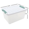 Zerdyne 35 L Clear Large Storage Box, Plastic Storage Bins,