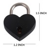 zmgmsmh 1 pcs Metal Heart Shaped Polished Padlock with Skeleton