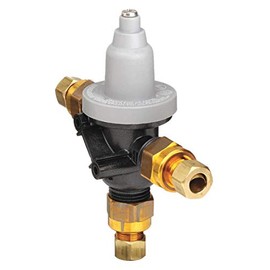 Bradley 3/8" Compression Inlet Type Mixing Valve, Glass-Filled Polysulfone, 0.35 to 5.5 gpm