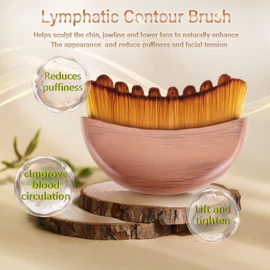 Lymphatic Contour Face Brush, Dry Brushing Face Brush, The Lymphatic Drainage Massager for Face and Body, Chin & Jawline Sculpting, Ergonomically Designed to Fit The Skin Precisely and Relieve Fatigue