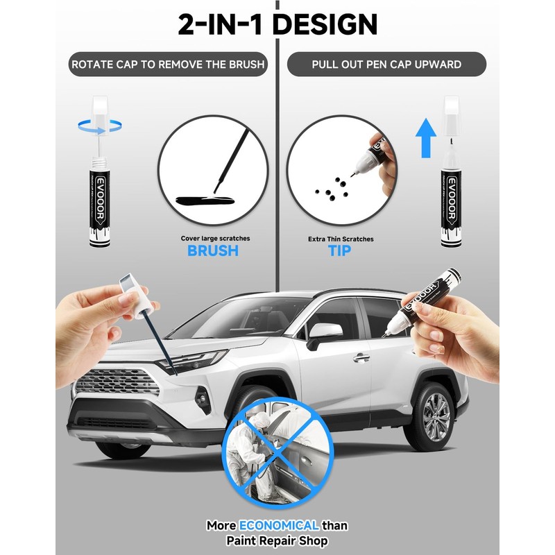 EVOOOR 089 Wind Chill Pearl Tricoat Touch Up Paint Compatible