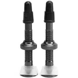1 Pair 52mm Bike Extended Air Valve Tubeless Presta Valve Core Nozzle for Mountain Bike Noir