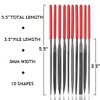 10Pcs Needle File Set- Hardened Alloy Steel, Mini Set Includes