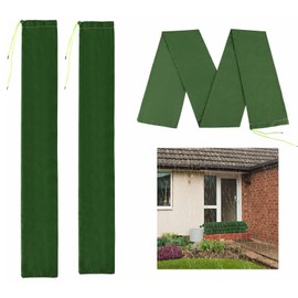 Julyue Pack of 3 Flood Water Barrier Sandbags Long Canvas Bags Flood Protection Thickened Reusable with Tie Strap, Hose Sandbags for Door Windows, Flood Control