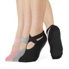Grip Socks Cross Straps Pilates Socks with Grips for Women