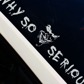 Finest Folia Finest Folia FS56 Frontscheibenaufkleber Why so Serious Joker (Mittelgrau, Innenklebend)