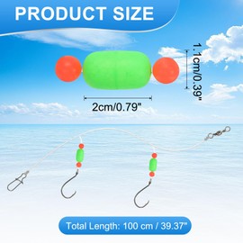 YELARXI Fishing Floats, 39 Inch Popping Floats Slip Bobbers Popping Corks Float Weighted Bobbers Fishing Tackle for Saltwater Freshwater Fishing Tackle (4 Pack, Green)