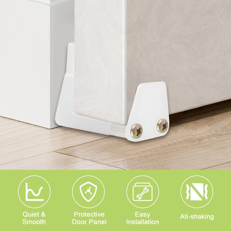 UFURMATE RV Sliding Door Guide, 2Pcs Wall Mounted Sliding Barn